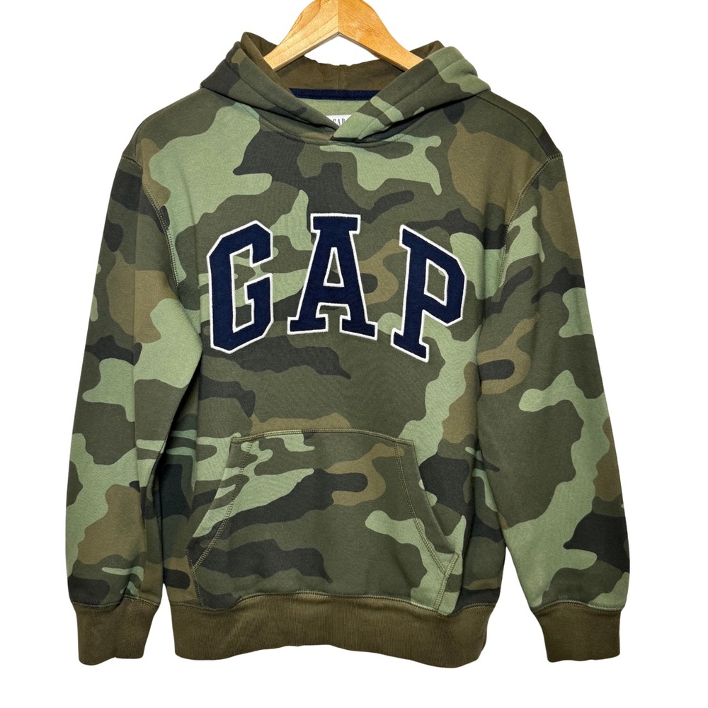 GAP Kids Green Camouflage Hoodie